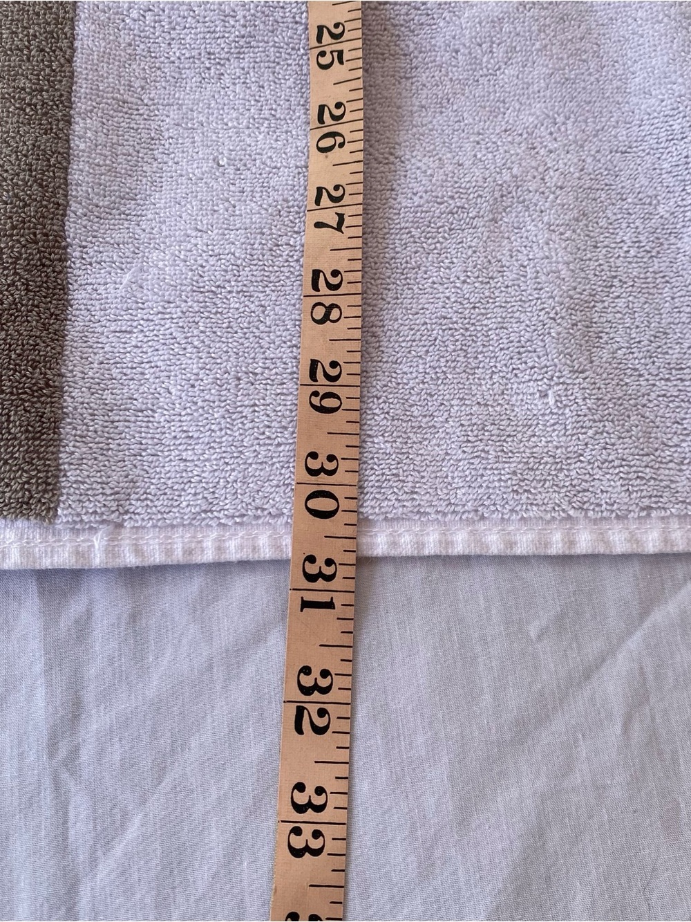 Lacoste Crocodile Logo Beach Bath Towel White Taupe Large Cotton - Picture 8 of 8